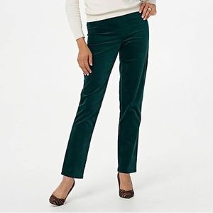 NWT Talbots Green Velvet Velveteen Pants Curvy Style